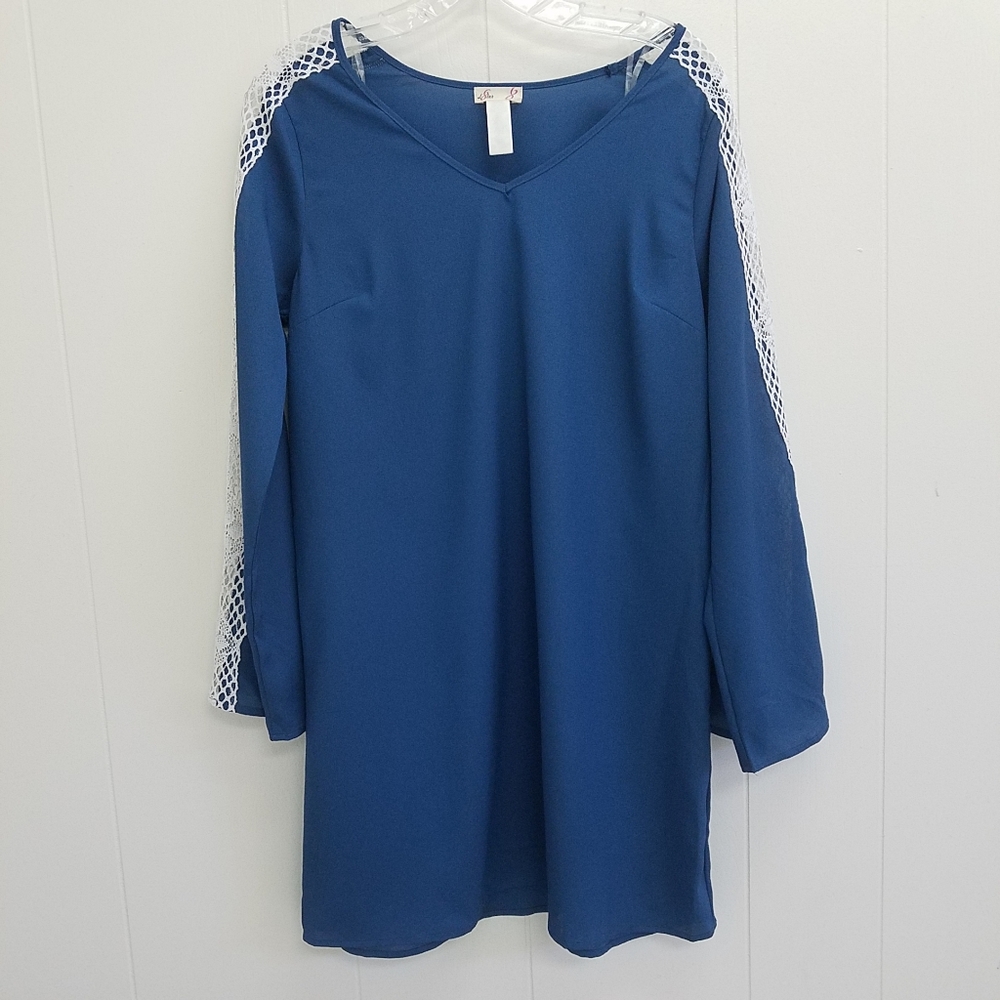 L8teR Long Sleeve Tunic Dress